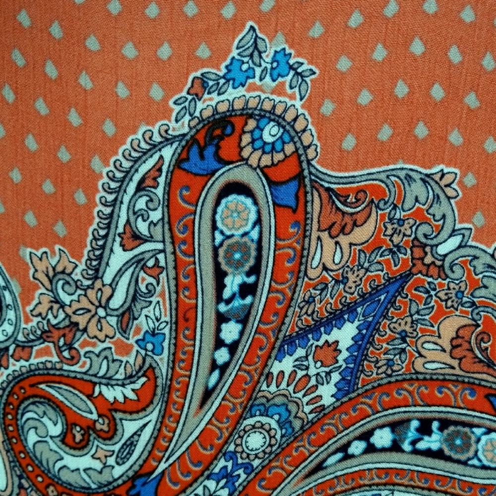 Boho Paisley Kimono With Lace & Fringe Detail - Picture 5 of 8